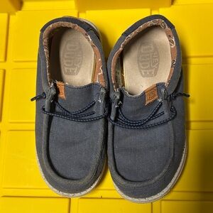 Hey Dude Kids Navy Blue Canvas Sneakers